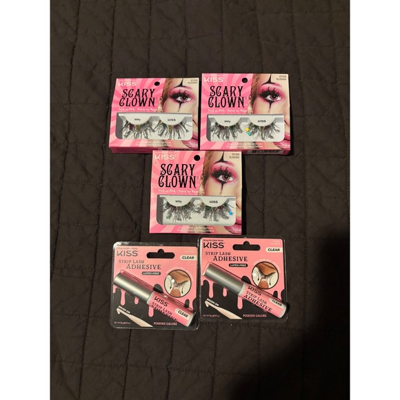 Kiss Scary Clown Halloween Limited Edition False Eyelashes with Glue - Picture 1 of 1
